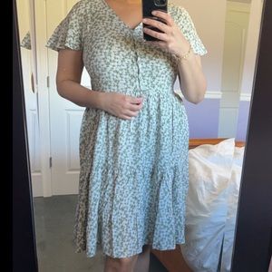 Beautiful women’s summer dress with flutter sleeves.